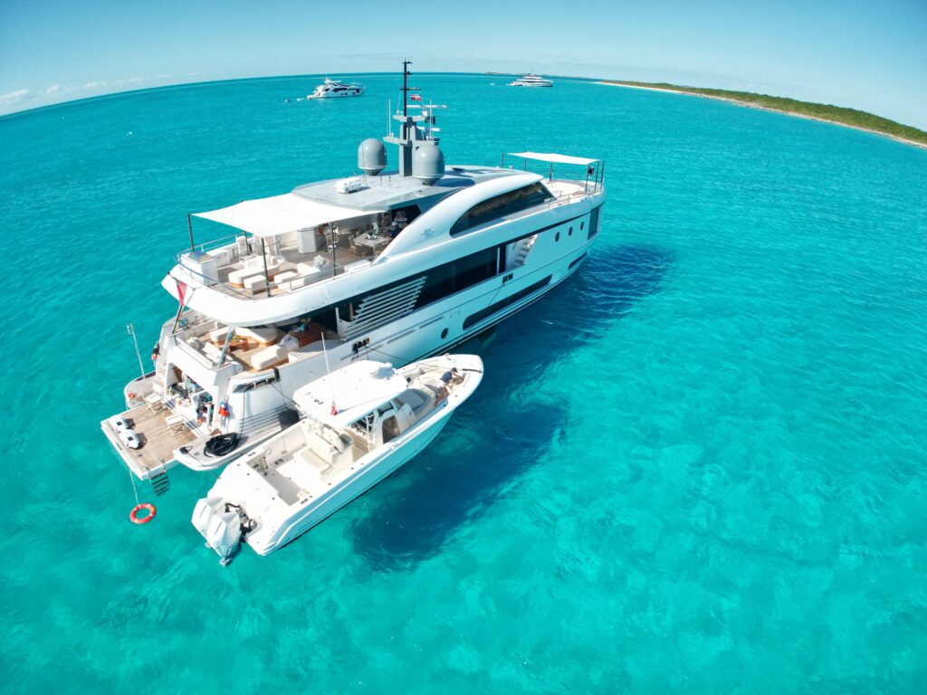 Yacht at anchor